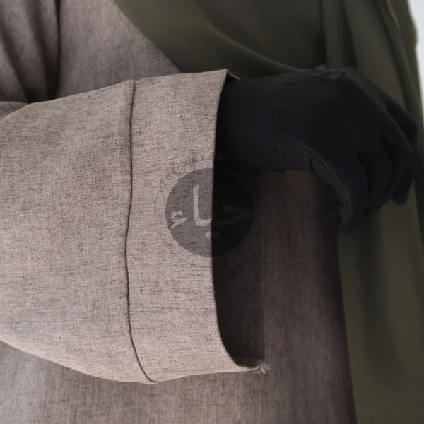 Linen Abaya - Khaki Brown