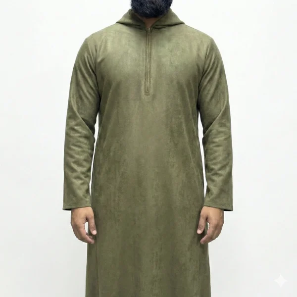 Suede Hooded Thobe
