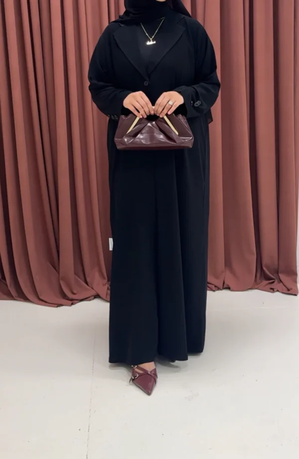 Black Nida Blazer Abaya