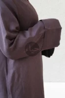 Linen Open Abaya - Coffee
