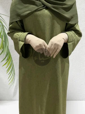 Linen Abaya - Sage
