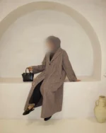 Aaliyah Wool-Blend Blazer abaya Coat