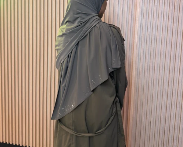 Mushroom Brown Rhinestone Hijab