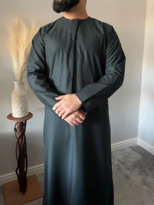 Emaar Matte Forest Green Premium Emirati Thobe