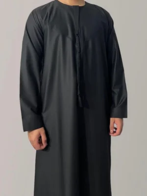Black Emaar Kids- Classic Emirati Thobes for kids