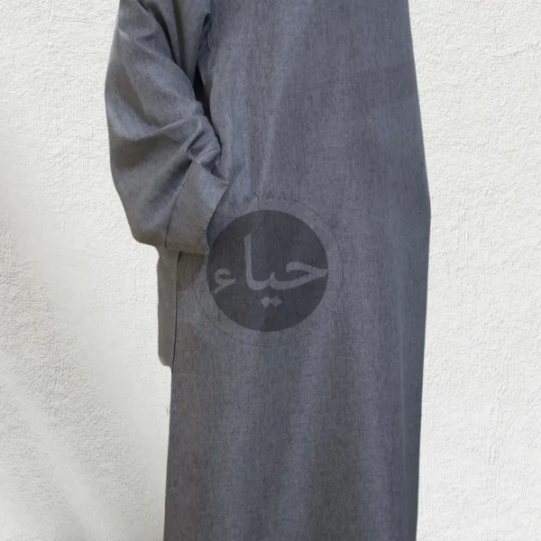 Linen Abaya - Gray
