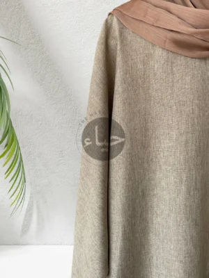 Linen batwing abaya - beige