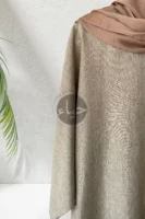 Linen batwing abaya - beige