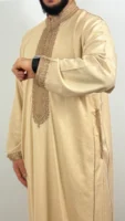 Kaftan Collar Thobe Long Sleeve
