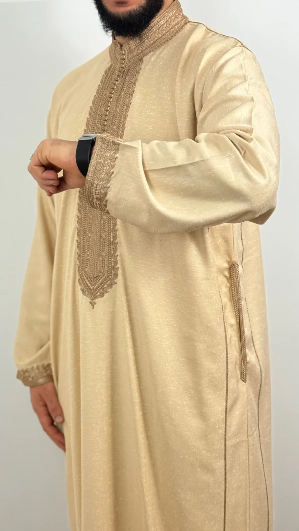 Kaftan Collar Thobe Long Sleeve