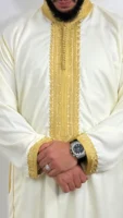 Kaftan Collar Thobe Long Sleeve