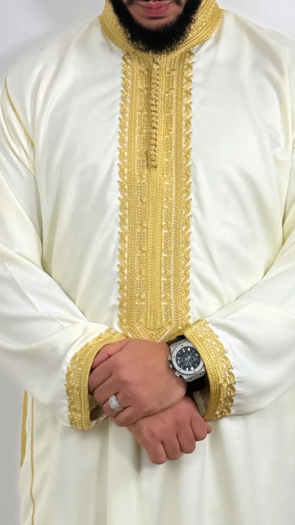 Kaftan Collar Thobe Long Sleeve