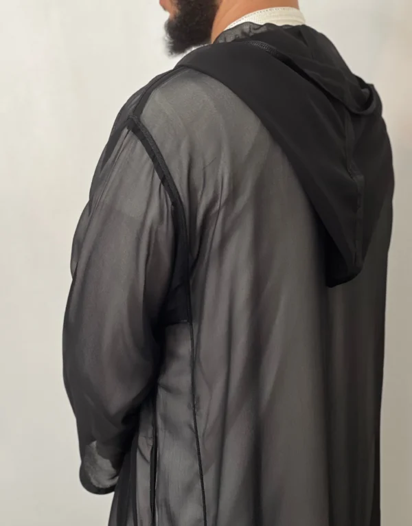Hooded Premium Nikkah Djellaba see through