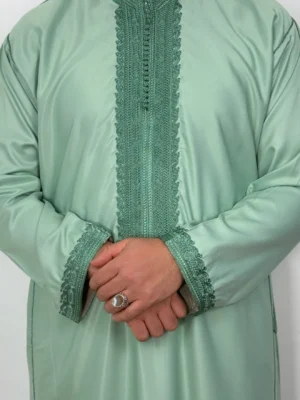 Kaftan Collar Thobe Long Sleeve