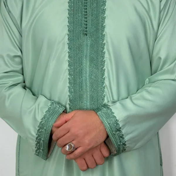 Kaftan Collar Thobe Long Sleeve