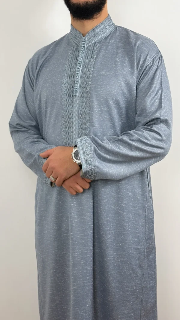 Kaftan Collar Thobe Long Sleeve
