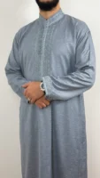 Kaftan Collar Thobe Long Sleeve