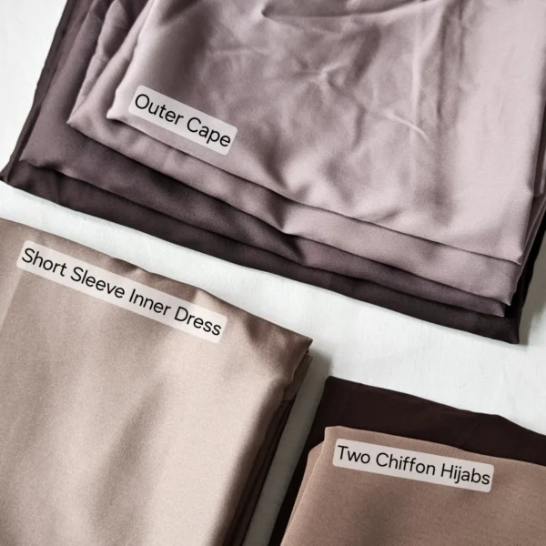 Silk Ombre 4pc Cape Abaya