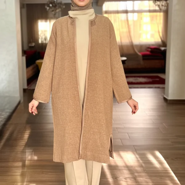 Abaya Beldi d’hiver - Beige
