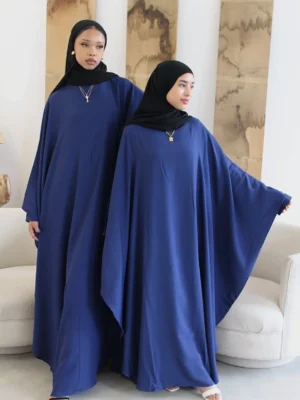 2-Piece Nile Blue Kawthar Cape & Abaya Set