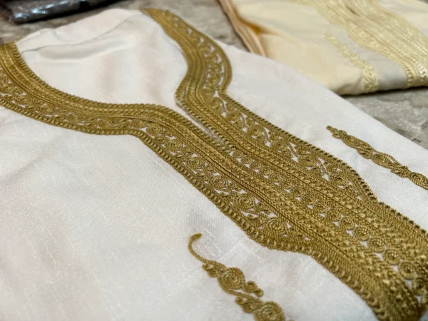 Boys Linen Thobe Kandoura short sleeves