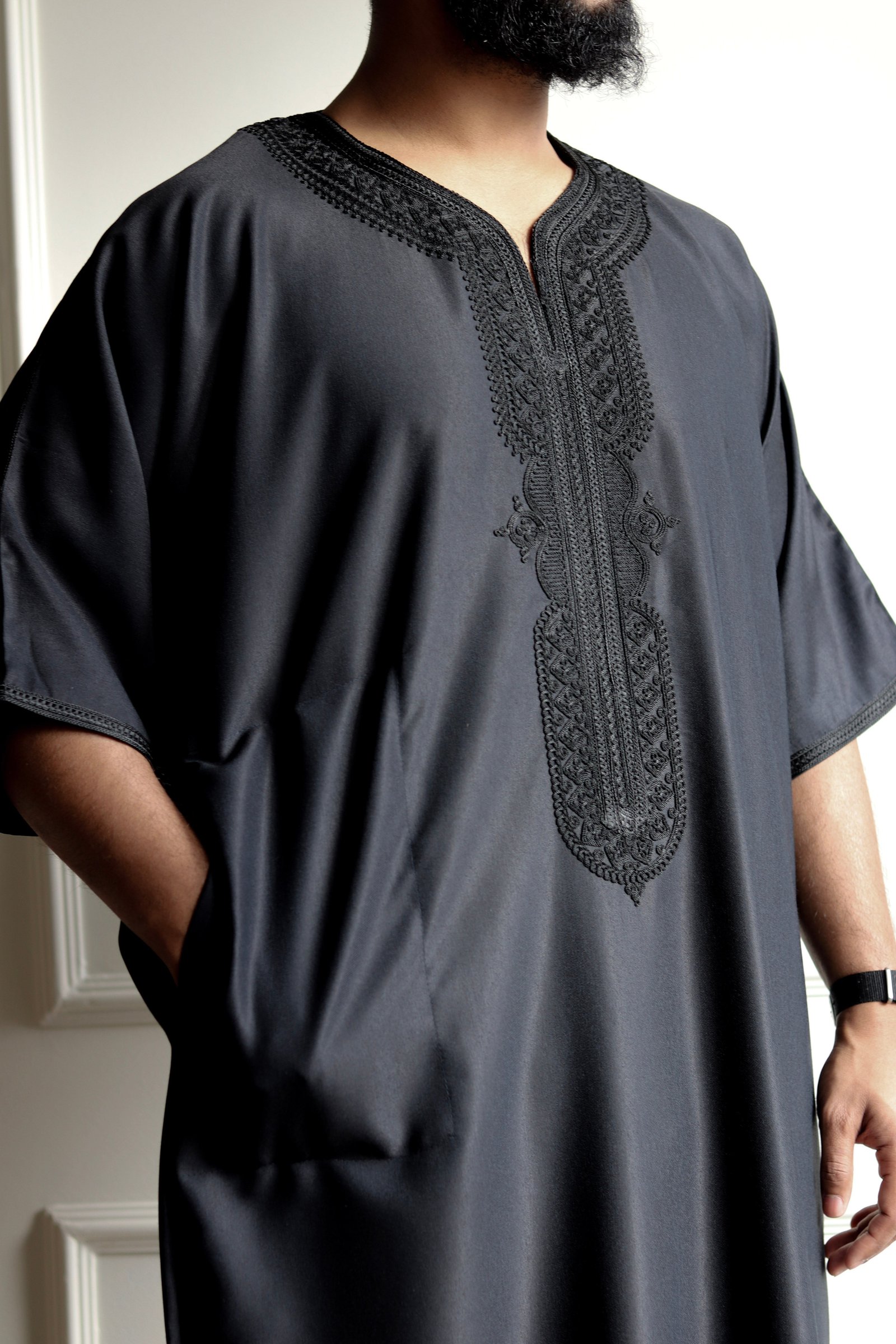 Classic Moroccan Thobe Gandoura - Monochrome Collection