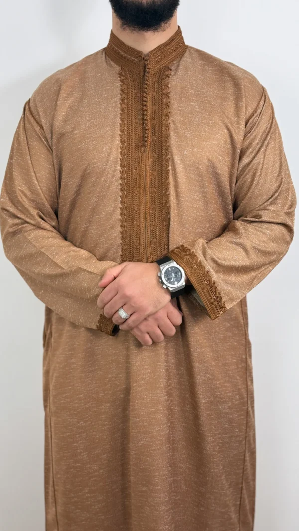 Kaftan Collar Thobe Long Sleeve