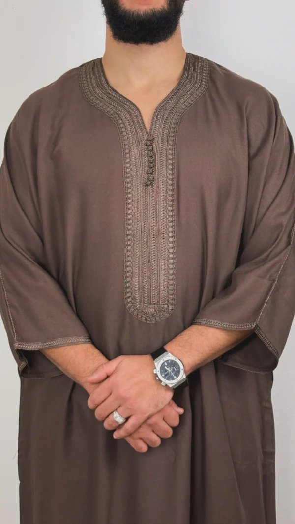 Moroccan Men’s Thobe Cotton blend Islamic kandora