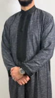 Kaftan Collar Thobe Long Sleeve