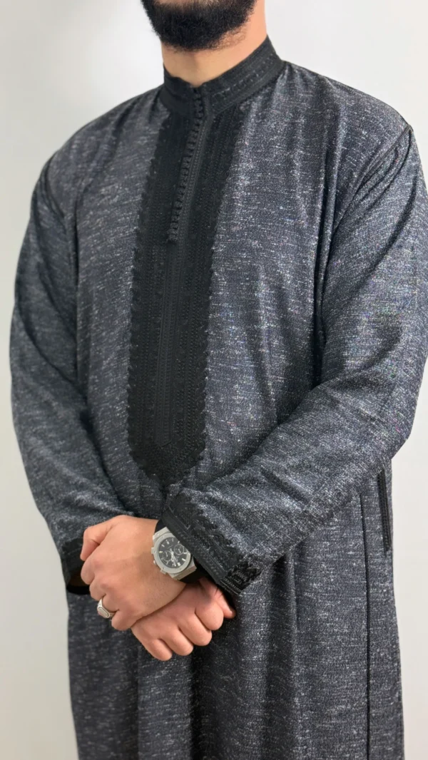 Kaftan Collar Thobe Long Sleeve