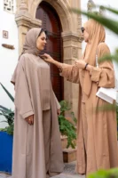 Elegant Modest Abaya Set - Caramel