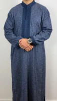 Kaftan Collar Thobe Long Sleeve