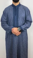 Kaftan Collar Thobe Long Sleeve