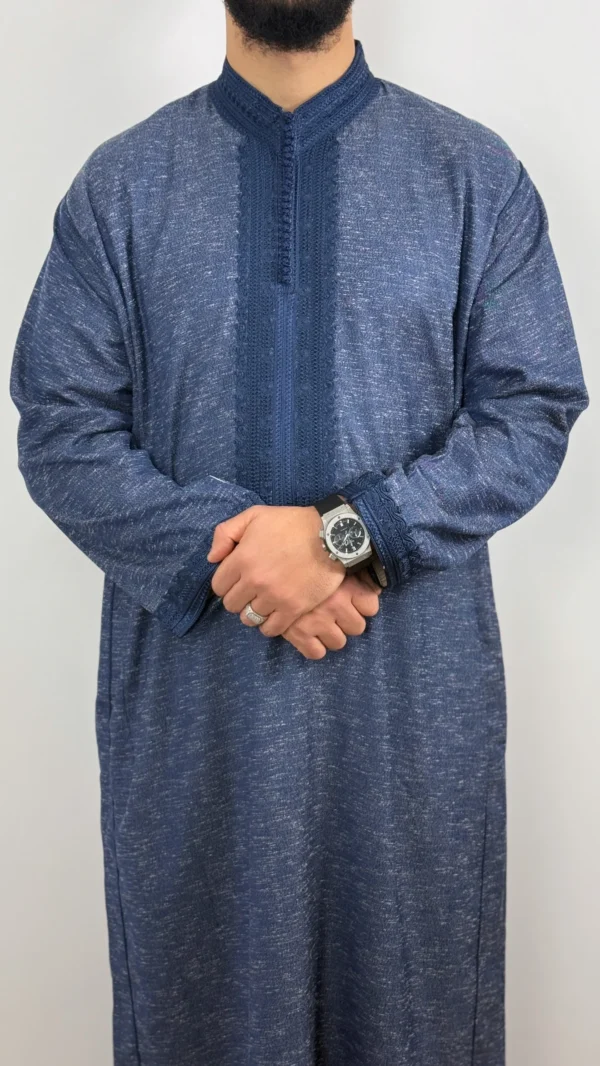 Kaftan Collar Thobe Long Sleeve