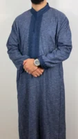 Kaftan Collar Thobe Long Sleeve