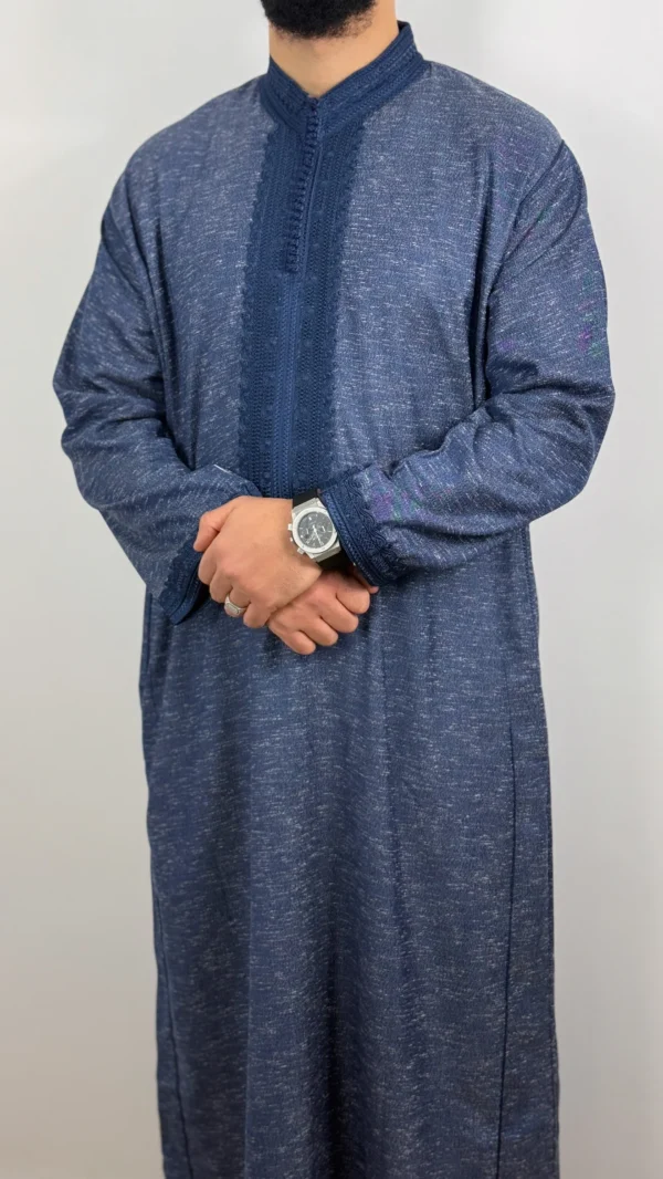 Kaftan Collar Thobe Long Sleeve