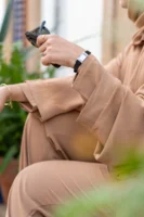 Elegant Modest Abaya Set - Caramel