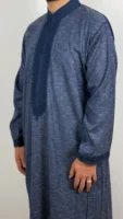 Kaftan Collar Thobe Long Sleeve