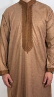 Kaftan Collar Thobe Long Sleeve