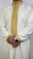 Kaftan Collar Thobe Long Sleeve