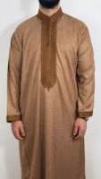 Kaftan Collar Thobe Long Sleeve