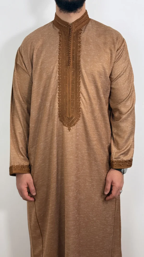 Kaftan Collar Thobe Long Sleeve