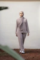 Elegant Modest Abaya Set - Blue