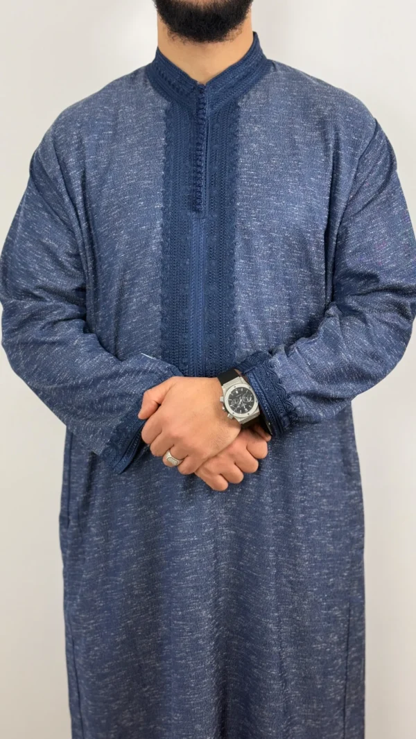 Kaftan Collar Thobe Long Sleeve