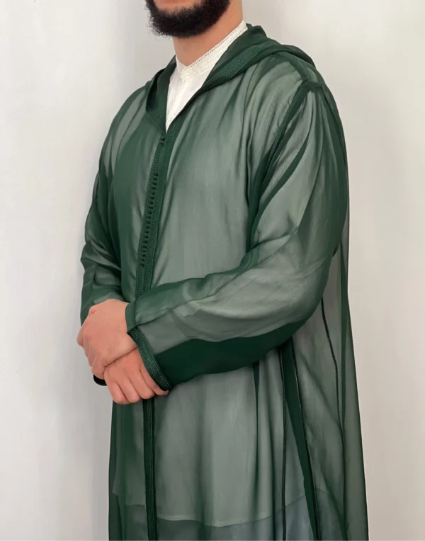 Hooded Premium Nikkah Djellaba see through