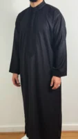Kaftan Collar Thobe Long Sleeve