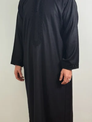 Kaftan Collar Thobe Long Sleeve