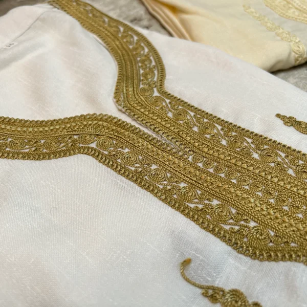 Boys Linen Thobe Kandoura short sleeves