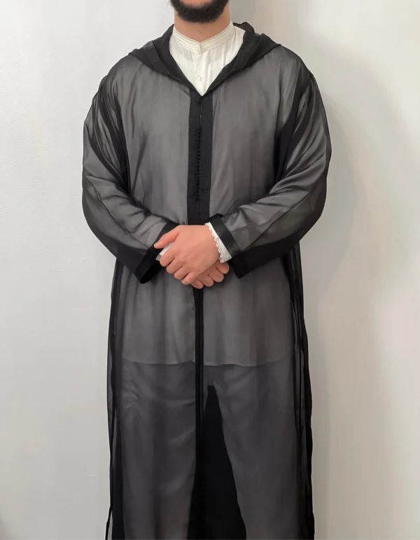 Hooded Premium Nikkah Djellaba see through