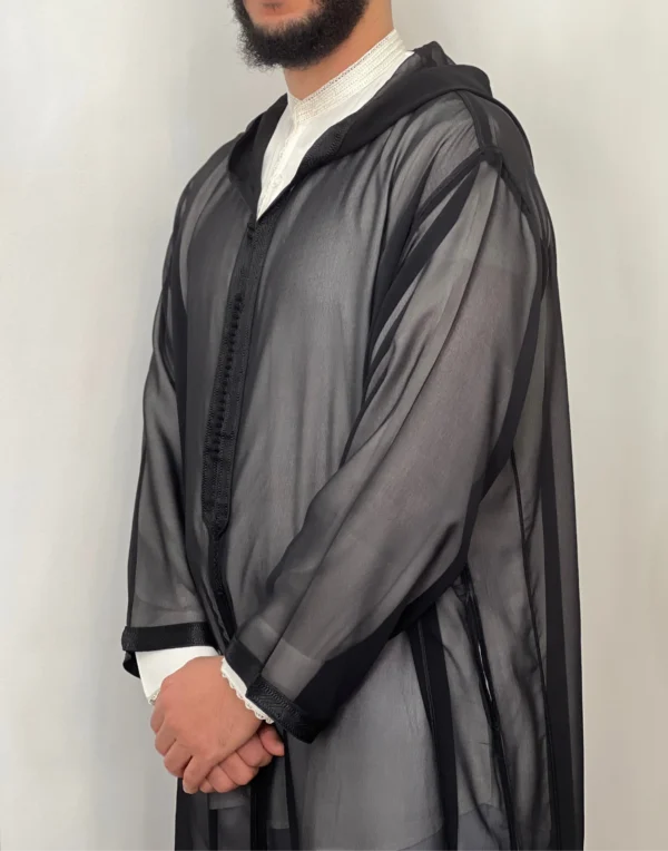 Hooded Premium Nikkah Djellaba see through